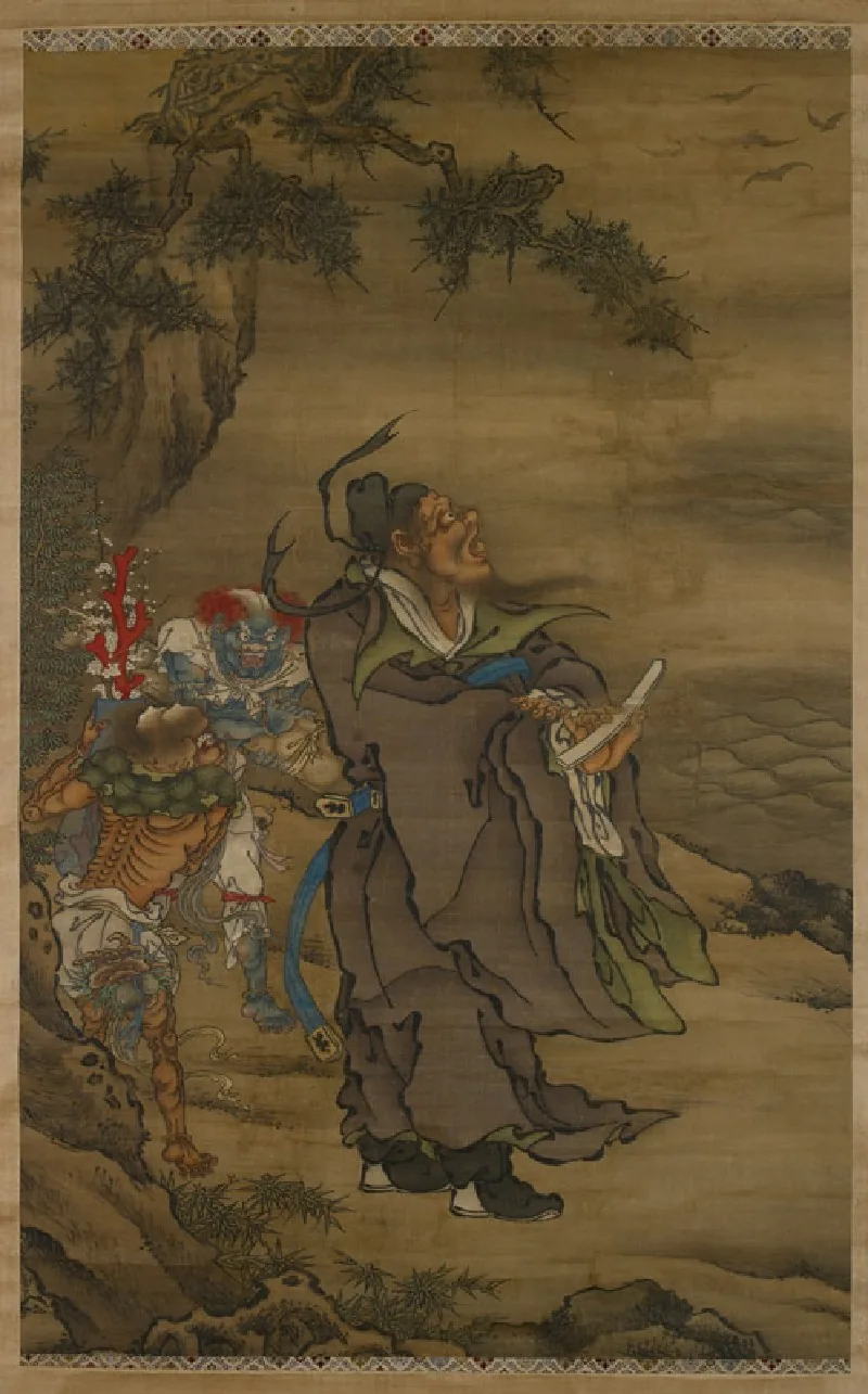 Zhong Kui the Demon Queller with Five Bats, Ashmolean Museum, University of Oxford.